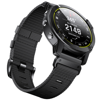 Κατάλληλο για λουράκι ρολογιού Garmin FeniX7X/6X PRO/935/3HR από νάιλον γρήγορης απελευθέρωσης, υφαντό λουράκι ρολογιού 22/26mm