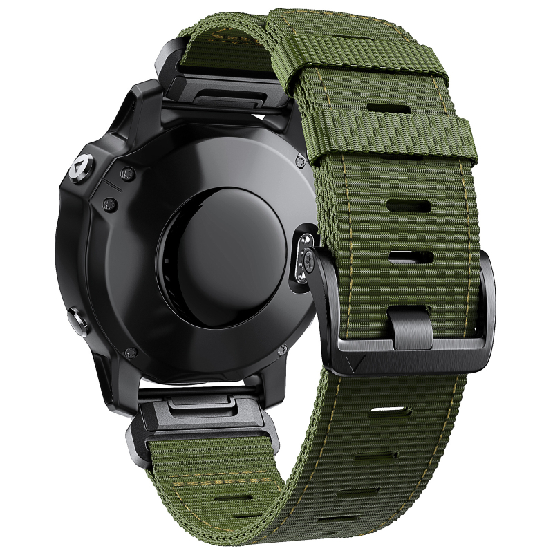 Sobib Garmin FeniX7X/6X PRO/935/3HR kelladele. Nailonist kiirkinnitusega 22/26 mm kootud kellarihm.