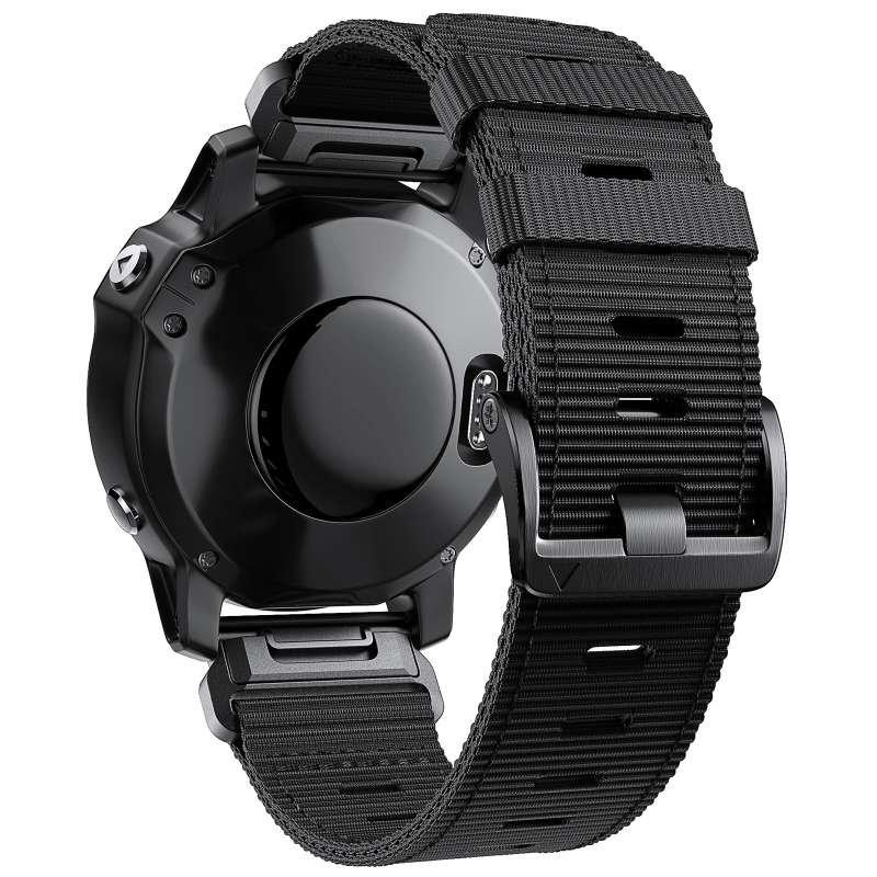 Sobib Garmin FeniX7X/6X PRO/935/3HR kelladele. Nailonist kiirkinnitusega 22/26 mm kootud kellarihm.