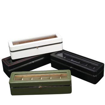 Laikrodžių dėžutė Nauja aparatūros krašto šešiaženklė laikrodžių laikymo dėžutė Aukštos klasės laikrodžių kolekcijos dėžutė Namų laikrodžių demonstravimo dėžutė