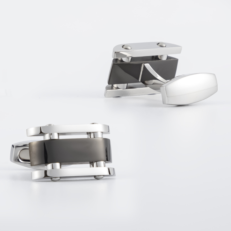 Sandėlyje naujos aukštos kokybės dvispalvės nerūdijančio plieno sąsagos, tarpvalstybinės, seksualios vyriškos prancūziškų marškinių sąsagos, didmeninė prekyba