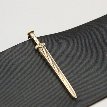 Мъжка щипка за яка, меден материал, висококачествен златен меч, сребърен, бордо, червен, трансгранична, гореща продавана щипка за вратовръзка