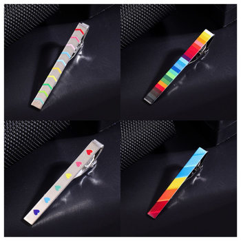 Euroopa ja Ameerika loominguline mood uus vikerkaareseeria meeste kraeklamber isikupärastatud äri lihtsa ülikonna kraeklambri kaunistused