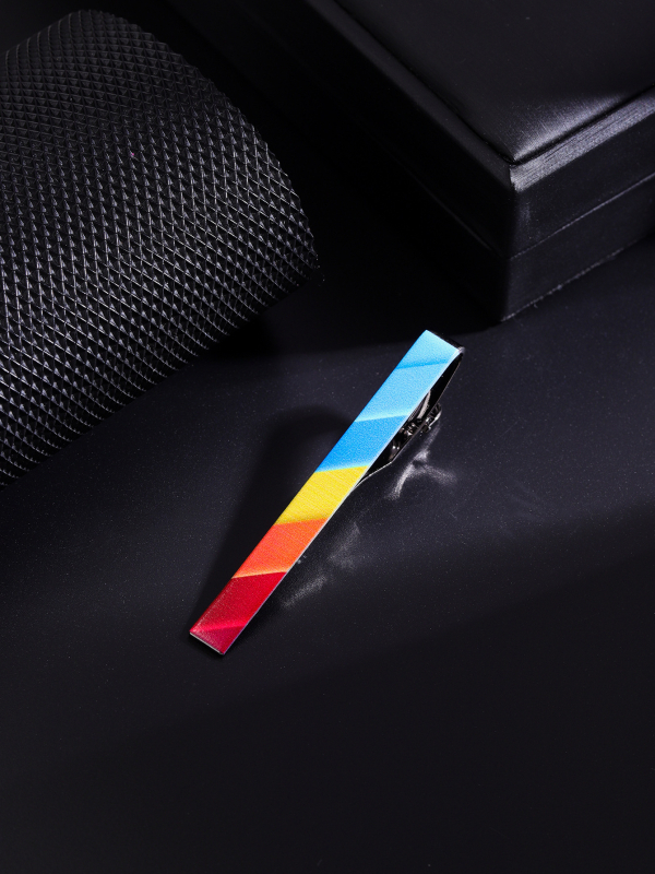 Euroopa ja Ameerika loominguline mood uus vikerkaareseeria meeste kraeklamber isikupärastatud äri lihtsa ülikonna kraeklambri kaunistused