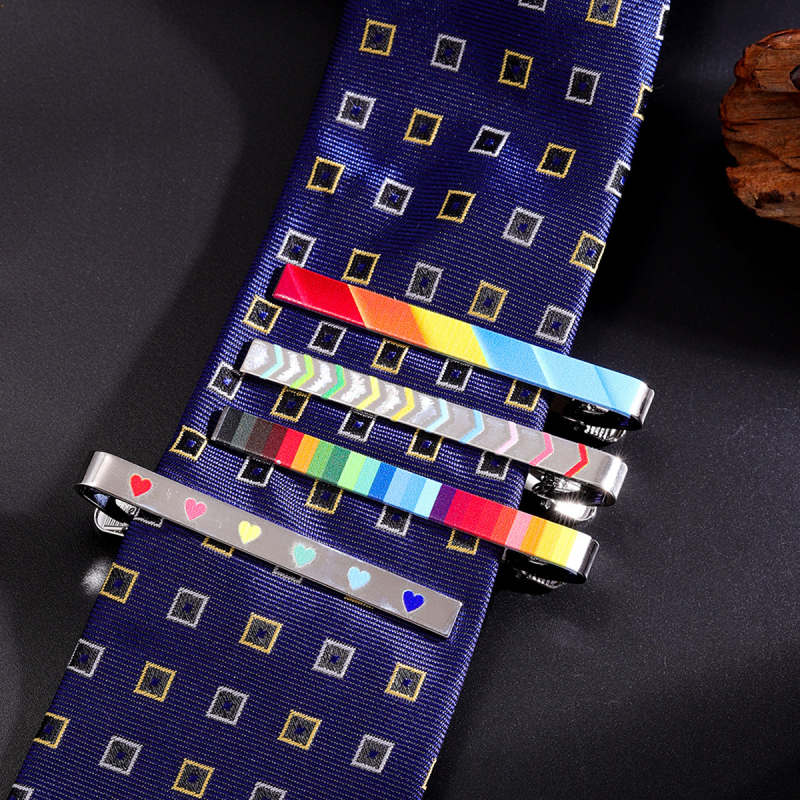 Euroopa ja Ameerika loominguline mood uus vikerkaareseeria meeste kraeklamber isikupärastatud äri lihtsa ülikonna kraeklambri kaunistused