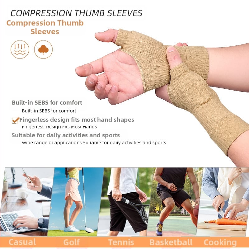 Νέα μαύρη προστατευτική χεριών για μεγάλο δάχτυλο με πίεση, για προπόνηση, αθλητική, αναπνεύσιμη, προστατευτική χεριών για πληκτρολόγιο υπολογιστή