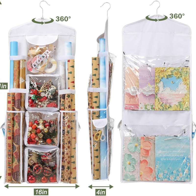 Piiriülene kuum varustus 600D Oxfordi riidest kinkepaberist rippkott jõulukinkide riputuskott uksega tagumine hoiukott