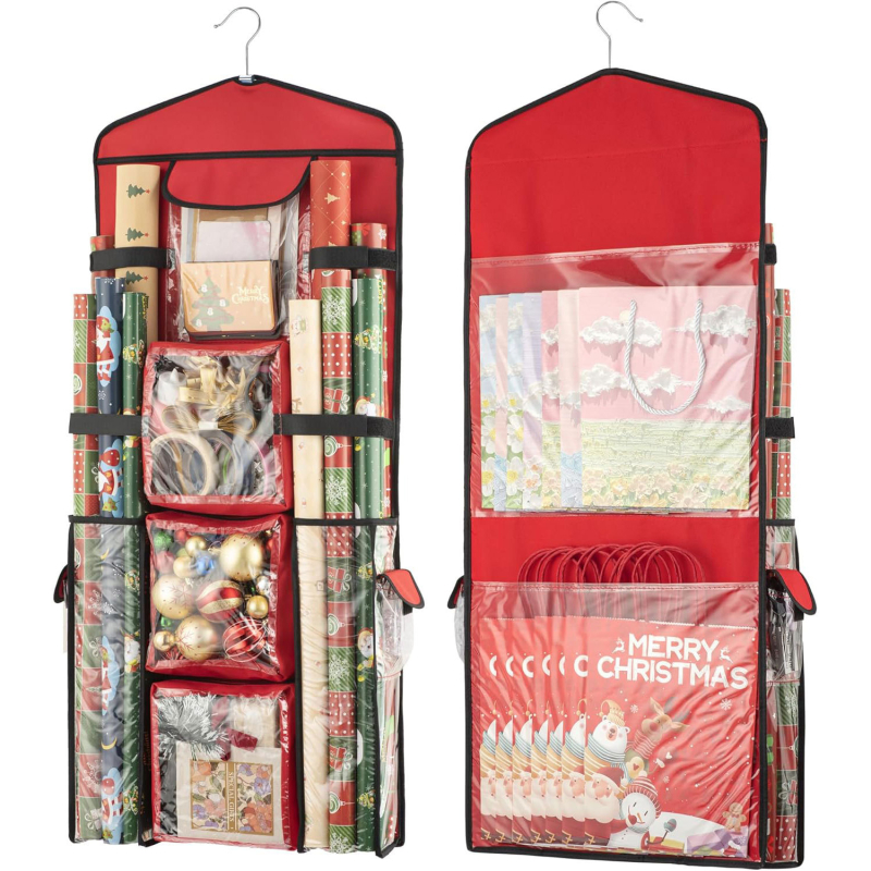 Piiriülene kuum varustus 600D Oxfordi riidest kinkepaberist rippkott jõulukinkide riputuskott uksega tagumine hoiukott
