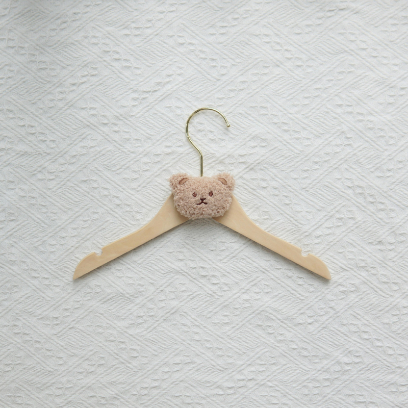 Ins Nordic Style Νέα Κινούμενα Σχέδια Αρκούδα Παιδική Κρεμάστρα από Μασίφ Ξύλο, Ράφι Στεγνωτηρίου για Μωρά, Ράφι Αποθήκευσης, Αντιολισθητικός Μεταλλικός Γάντζος