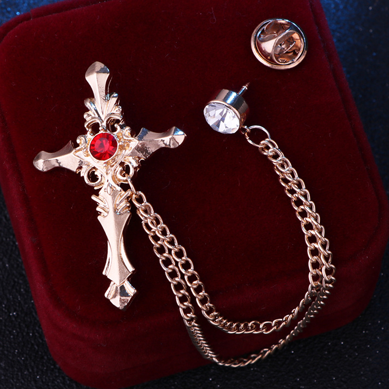 Euroopa ja Ameerika klassikaline ristpross meeste retro tutiga ketiga rhinestone korsettülikonna aksessuaaride tootjate hulgimüük