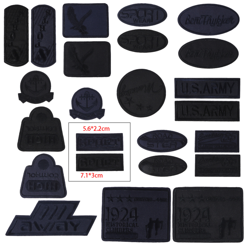 Uus riidest plaaster retro kombinatsioon teksariidest must märk isetehtud rõivaste riidest plaaster plaaster sõjaväe medali tikkimisplaaster