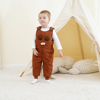 Φθινοπωρινή και χειμερινή παιδική φόρμα με επένδυση από φλις και ανοιχτό βαμβακερό παντελόνι, βρεφική ζεστή φόρμα με χοντρές λεπτομέρειες από βαμβάκι.