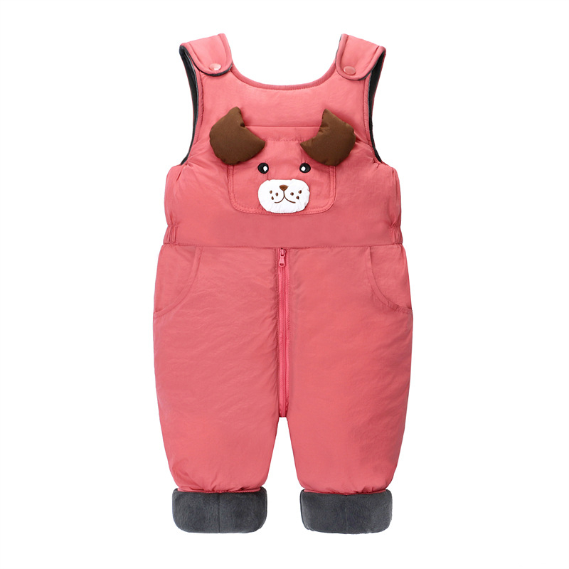 Sügis-talvine laste fliisvoodriga kombinesoon avatud jalgevahega puuvillaste pükstega, multifilmiteemaline imikutele mõeldud paksendatud soe kombinesoon täispuuvillast