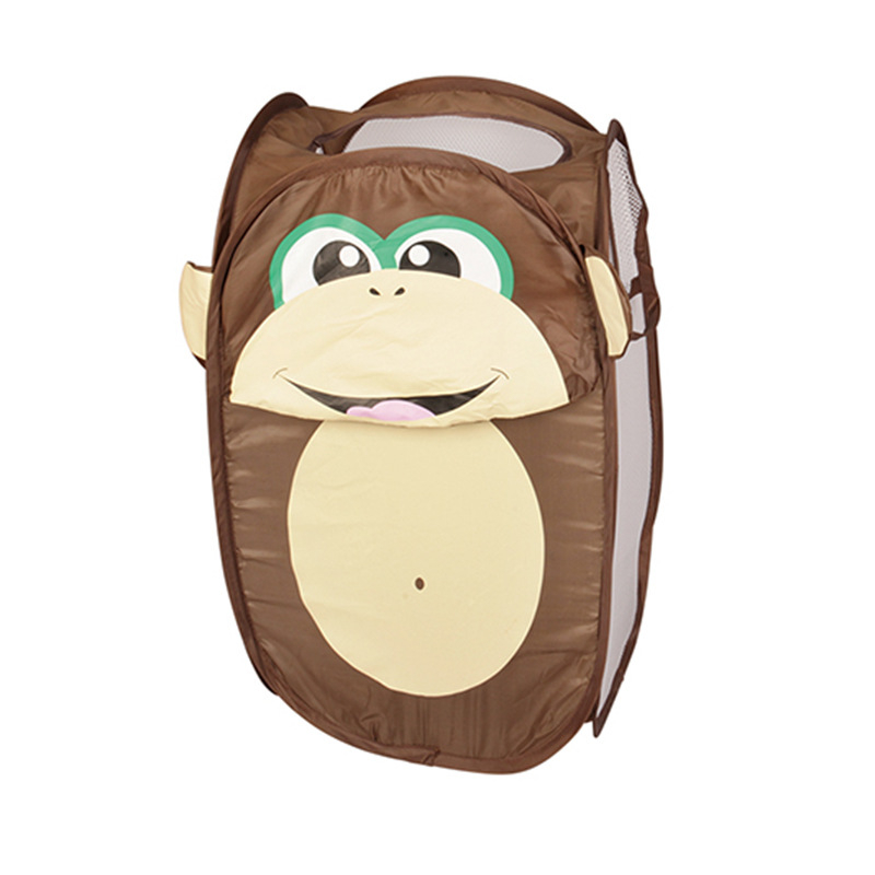 Koomiksiloomakujuline tiigrikujuline kokkupandav pesukorv määrdunud riiete korv mitmesuguste esemete hoiustamise ämber prügikorv