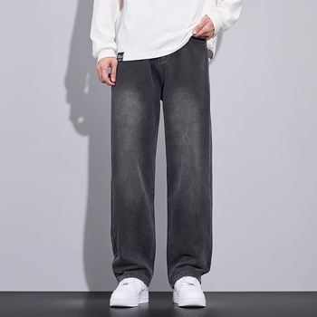 Мъжки дънки, модни маркови, американски стил, широки панталони, нови пролетни и есенни широки прави панталони, ретро, 2024 г.