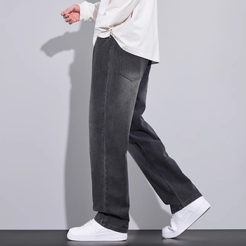 Мъжки дънки, модни маркови, американски стил, широки панталони, нови пролетни и есенни широки прави панталони, ретро, 2024 г.