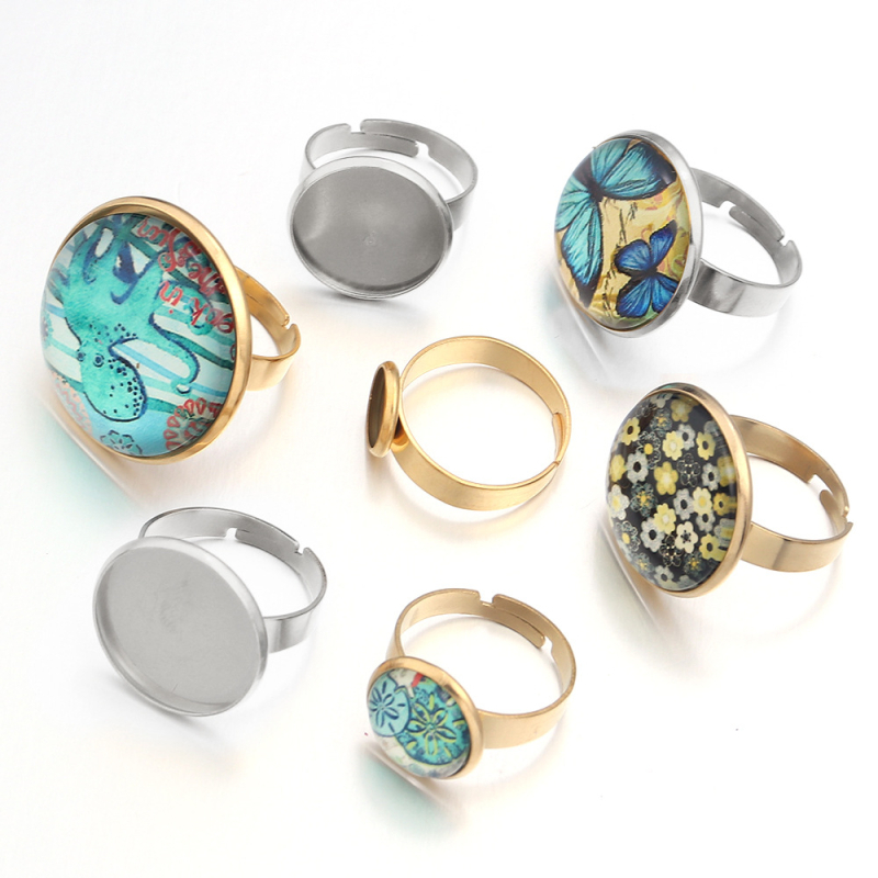 Retro sõrmusehoidja nõgusa avaga reguleeritava sõrmuse sisestusega sõrmusehoidja isetehtud ehete ajaaluse hulgimüük