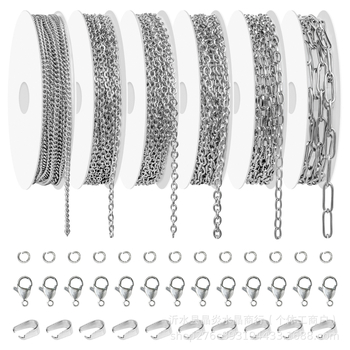 Piiriülene kuummüügis roostevabast terasest keti kombinatsioon ülikonnas käsitöö ehtekett ristkett O-ketiga krüpteerimiskett