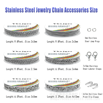 Piiriülene kuummüügis roostevabast terasest keti kombinatsioon ülikonnas käsitöö ehtekett ristkett O-ketiga krüpteerimiskett