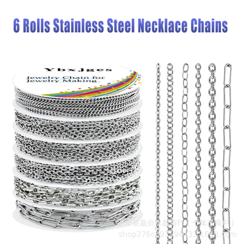 Piiriülene kuummüügis roostevabast terasest keti kombinatsioon ülikonnas käsitöö ehtekett ristkett O-ketiga krüpteerimiskett