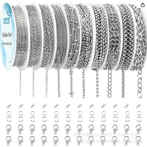 Piiriülene kuummüügis roostevabast terasest keti kombinatsioon ülikonnas käsitöö ehtekett ristkett O-ketiga krüpteerimiskett