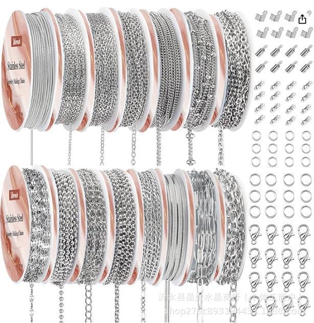 Piiriülene kuummüügis roostevabast terasest keti kombinatsioon ülikonnas käsitöö ehtekett ristkett O-ketiga krüpteerimiskett