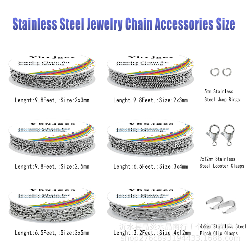 Piiriülene kuummüügis roostevabast terasest keti kombinatsioon ülikonnas käsitöö ehtekett ristkett O-ketiga krüpteerimiskett