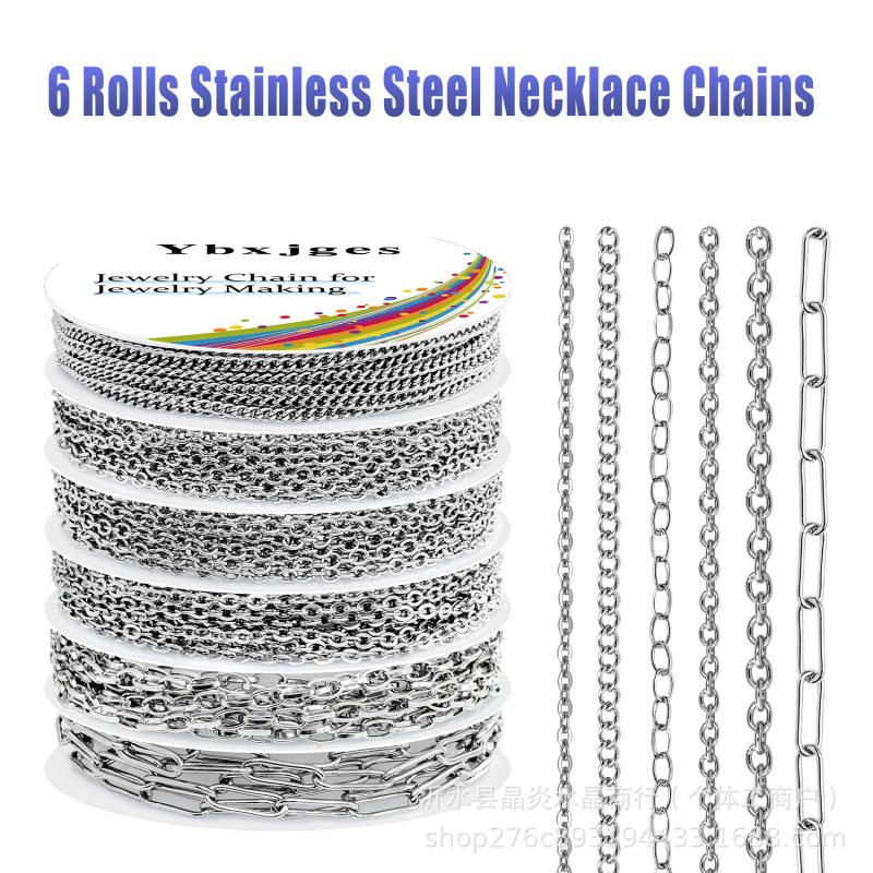 Piiriülene kuummüügis roostevabast terasest keti kombinatsioon ülikonnas käsitöö ehtekett ristkett O-ketiga krüpteerimiskett