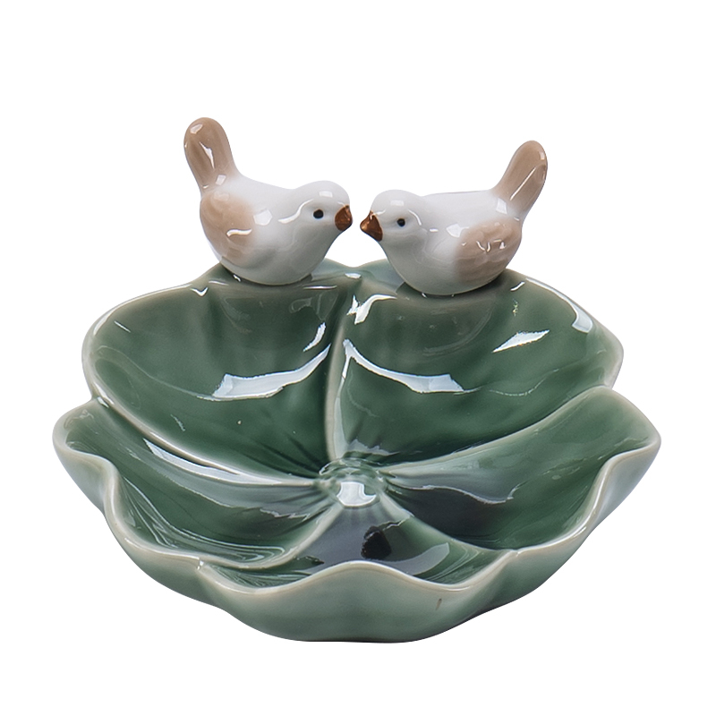 ♡Keraminė lėkštė su dekoratyviniais elementais, gaivinamoji vaisių lėkštė, svetainės lėkštė, namų laikymo lėkštė, švytuoklinė lėkštė, kūrybingas paukštis, miela pyragaičių lėkštė