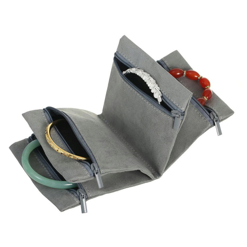 Vrećica za pohranu nakita s patentnim zatvaračem - ženski organizator za nakit, sklopiva vrećica za nakit, kutija za pohranu nakita za