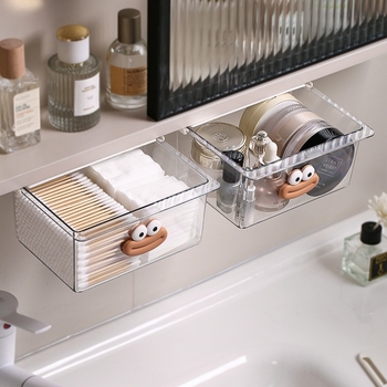 Καθρέφτη συρτάρι τουαλέτας κουτί αποθήκευσης βαμβάκι μπατονέτα αποθήκευσης βαμβακιού ανθεκτικό στη σκόνη συρόμενο ράφι χονδρικής