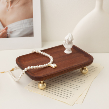 Täispuidust eebenipuust ehete karikasalus ehterõngas kaelakee vitriinplaat ehete vitriinalus laskmine