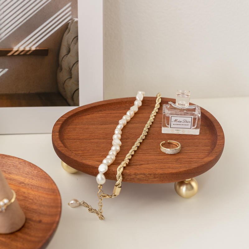 Täispuidust eebenipuust ehete karikasalus ehterõngas kaelakee vitriinplaat ehete vitriinalus laskmine