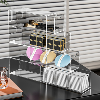 Διαφανής θήκη γυαλιών υπο-μορφής από ακρυλικό, κουτί αποθήκευσης γυαλιών για άνδρες, επιτραπέζιο κουτί αποθήκευσης τύπου συρταριού 4 στρώσεων