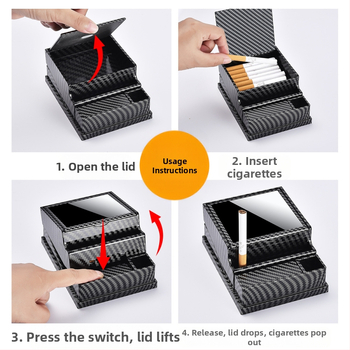 HB316 Αυτόματο κουτί καπνού για επιτραπέζιο υπολογιστή Κουτί καπνού αυτόματης εξαγωγής Μοντέρνα αξεσουάρ καπνίσματος για άνδρες Απομίμηση ξύλου Πλαστικό κουτί καπνού εξαιρετικά μεγάλης χωρητικότητας