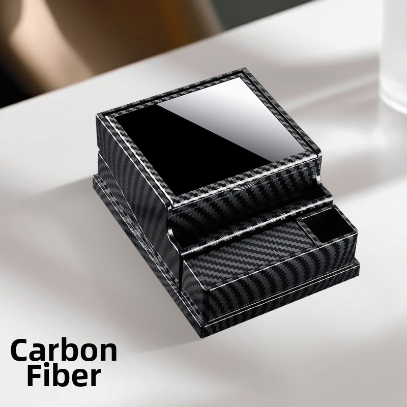 HB316 Stolná automatická dymová skrinka Automatické vyhadzovanie dymovej skrinky Pánske moderné fajčiarske doplnky Imitácia dreva Plastová dymová skrinka Super veľká kapacita