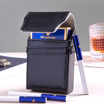 Tehase hulgimüük 20 komplekti paksu sigaretikarbi isiksuse loomingulist meeste nahast sigaretikotti, klapiga, terve paks sigaretikarp