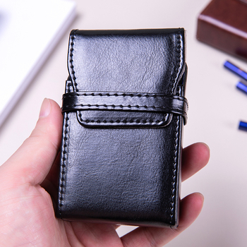 Εργοστάσιο χονδρικής 20 σετ από χοντρό κουτί τσιγάρων προσωπικότητα δημιουργική ανδρική δερμάτινη τσάντα τσιγάρων flip-top ολόκληρο πακέτο χοντρό κουτί τσιγάρων