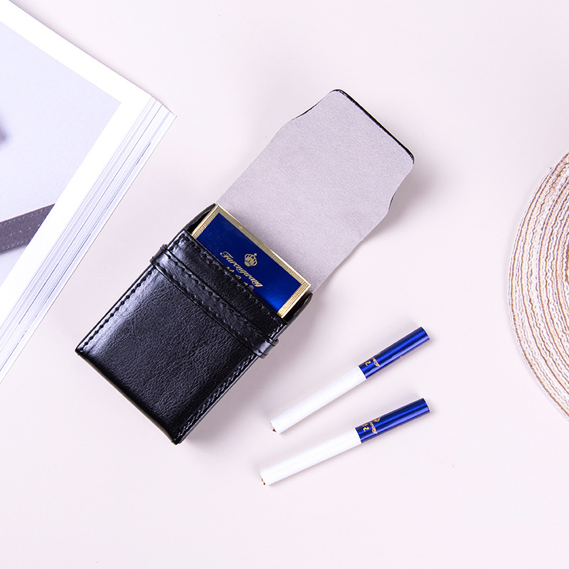 Tehase hulgimüük 20 komplekti paksu sigaretikarbi isiksuse loomingulist meeste nahast sigaretikotti, klapiga, terve paks sigaretikarp