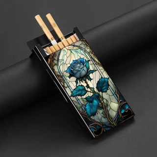 Δημιουργικό βαμμένο κουτί τσιγάρων αλουμινίου για γυναίκες, λεπτό κουτί τσιγάρων 2024, νέο κουτί τσιγάρων αλουμινίου για γυναίκες