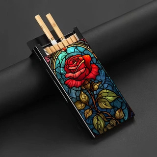 Kreativna obojena aluminijska kutija za cigarete za žene, tanka kutija za cigarete, 2024. Nova aluminijska kutija za cigarete za žene