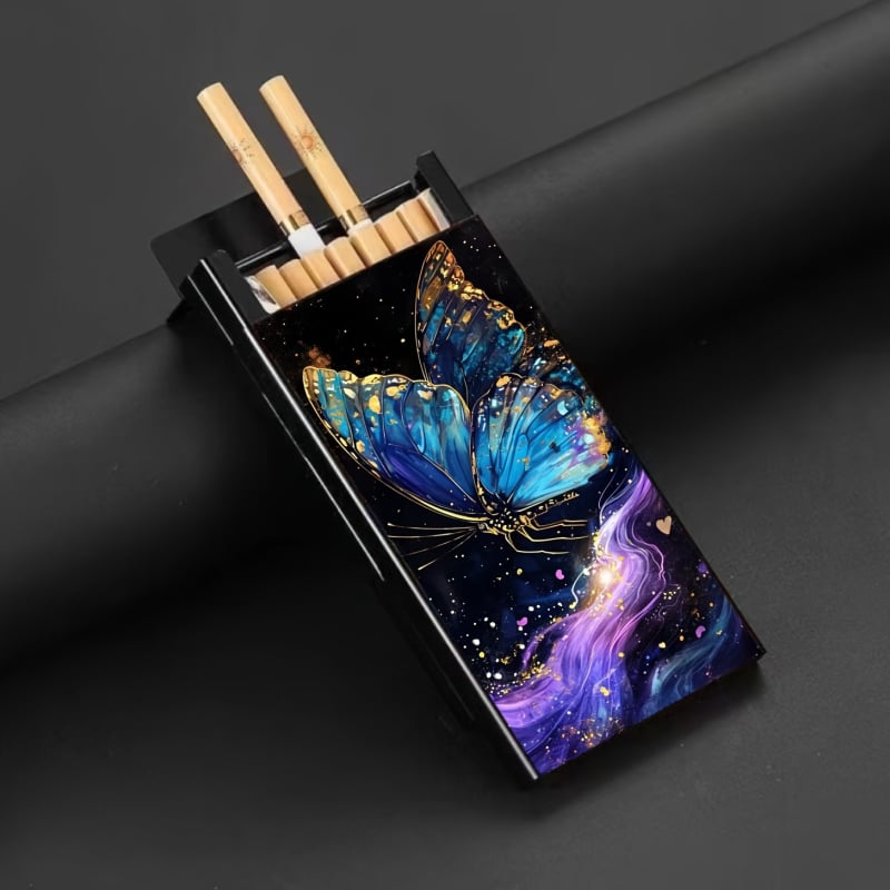 Kreativna obojena aluminijska kutija za cigarete za žene, tanka kutija za cigarete, 2024. Nova aluminijska kutija za cigarete za žene