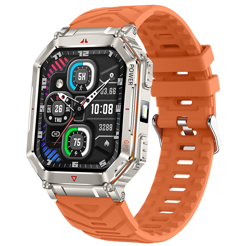 Piiriülene uus Kr92 nutikell GPS-positsioneerimisega, tehisintellektiga numbrivalimisega, häälassistendiga, LED-valgusega kompassiga meeste käevõru