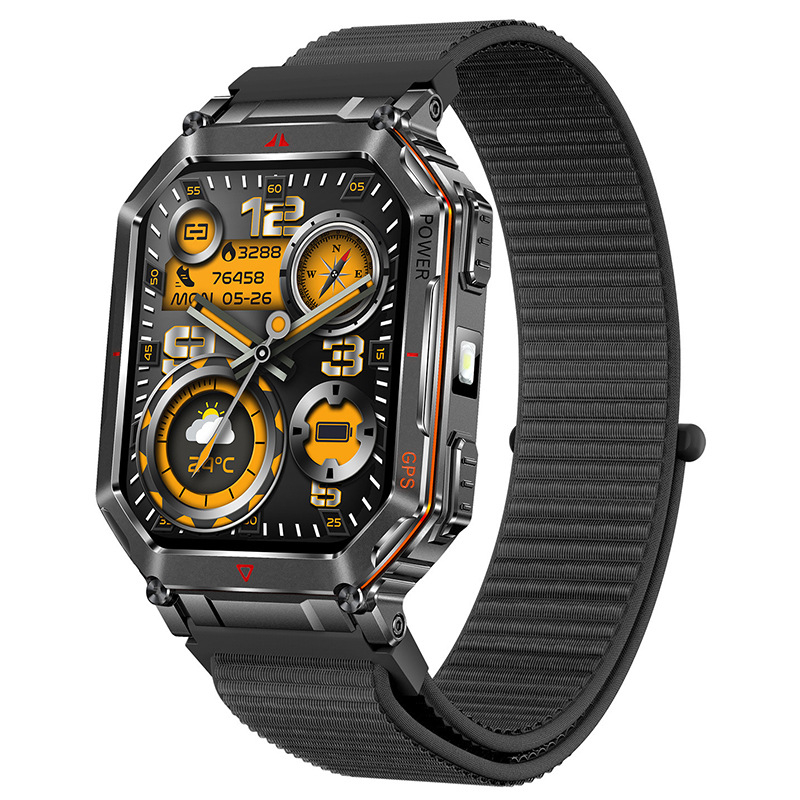 Piiriülene uus Kr92 nutikell GPS-positsioneerimisega, tehisintellektiga numbrivalimisega, häälassistendiga, LED-valgusega kompassiga meeste käevõru