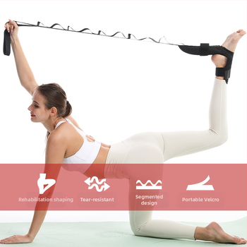 Tootja hulgimüügi venitusvöö segmenteeritud reguleeritav jooga abipingutusvöö pahkluu ja jala venitusrehabilitatsiooni venitusvöö