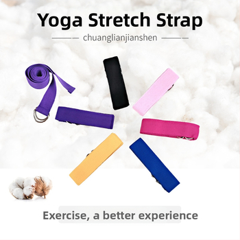 Puhast puuvillast venivöö jooganööriga venivöö spordi- ja fitness-venivöö reguleeritav jooga abivöö avatud õlaga