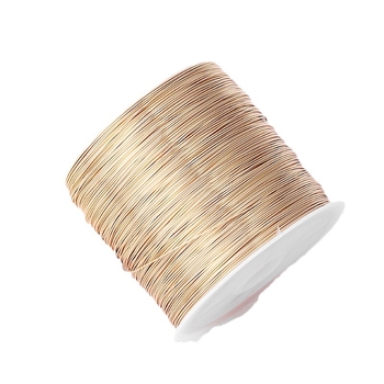 Σύρμα χαλκού από χρυσό 18 καρατίων με διατήρηση χρώματος, μικρό ρολό 100m / ρολό DIY Χειροποίητα αξεσουάρ μαλλιών Αξεσουάρ αξεσουάρ για καπέλα Φουρκέτα F22