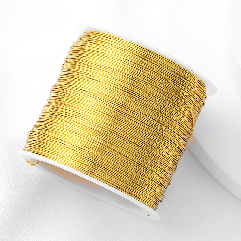 Värvi säilitav 18K kullatud vasktraat, väike rull, 100m / rull, isetehtud, juukseaksessuaarid, aksessuaarid, peakatted, aksessuaarid, juuksenõel F22