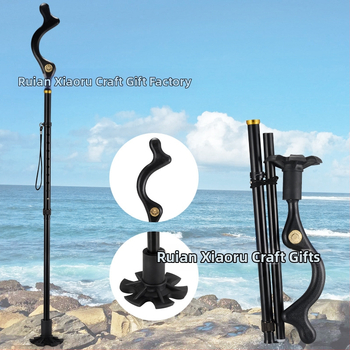 Противоплъзгаща се бастун, четирикраки патерици, телескопични сгъваеми леки патерици от алуминиева сплав, многофункционални патерици с леко регулиране