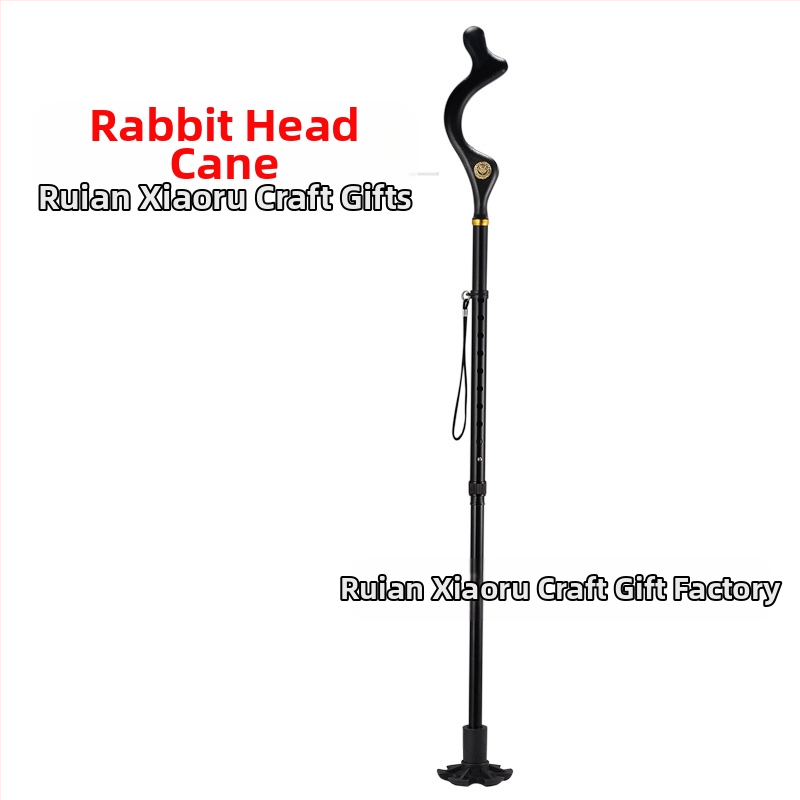 Противоплъзгаща се бастун, четирикраки патерици, телескопични сгъваеми леки патерици от алуминиева сплав, многофункционални патерици с леко регулиране